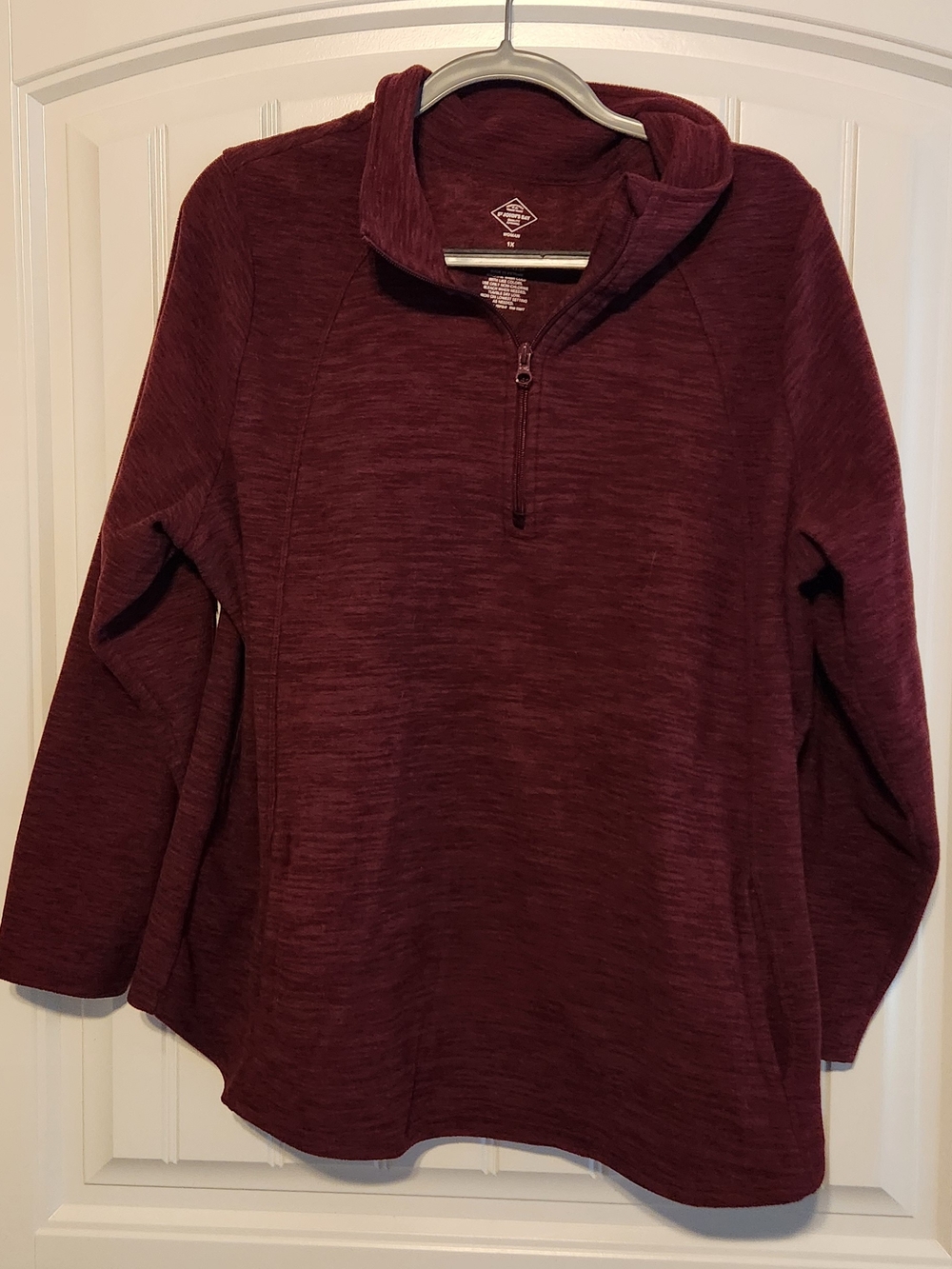 St. John's Bay Burgundy Quarter-Zip Pullover